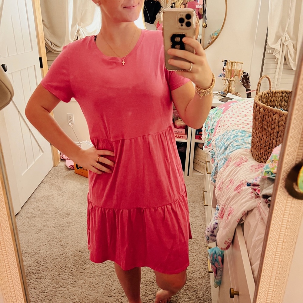 Pink T-Shirt Dress J Crew